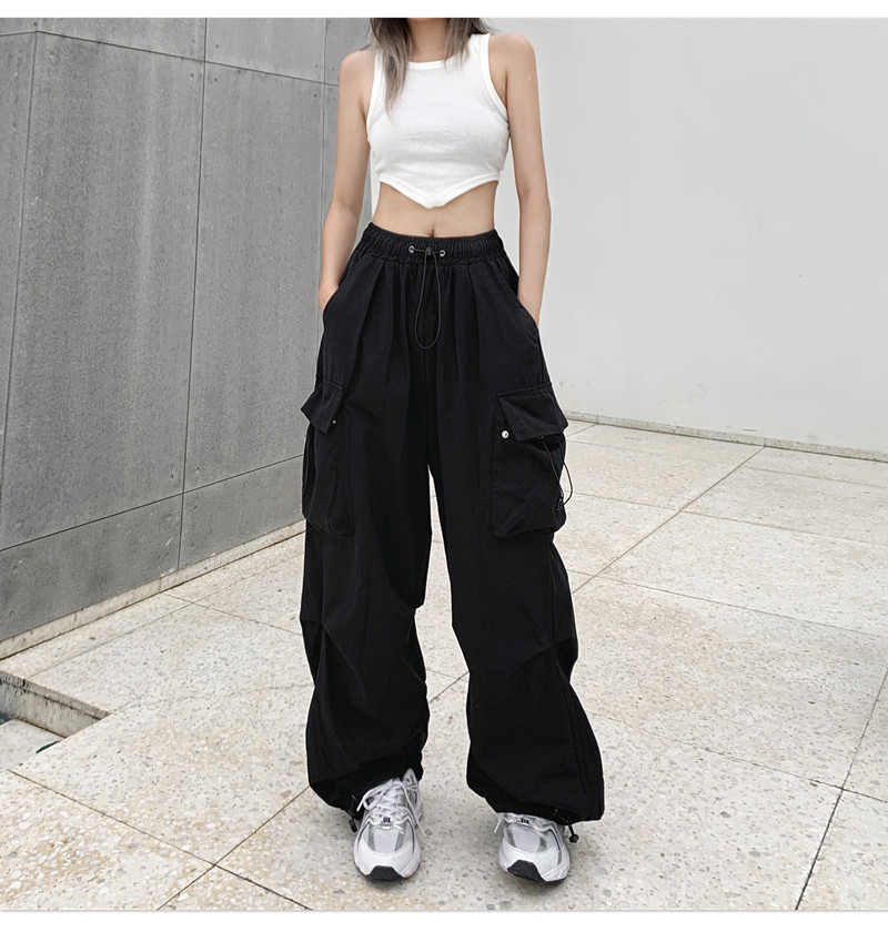 Arbeitshosen im High-Street-Design für Damen und Herren, neue lockere gerade Hosen mit weitem Bein und großen Taschen, lässige Knöchelhosen, trendig_voghion.com