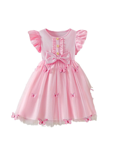 Girls' Summer Dress 2025 New Butterfly Net Gauze Volume Skirt Trendy Children Super Fairy Princess Skirt