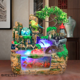 Indoor landscape bonsai rockery fish tank home accessories decoration opening gift office fortune decoration