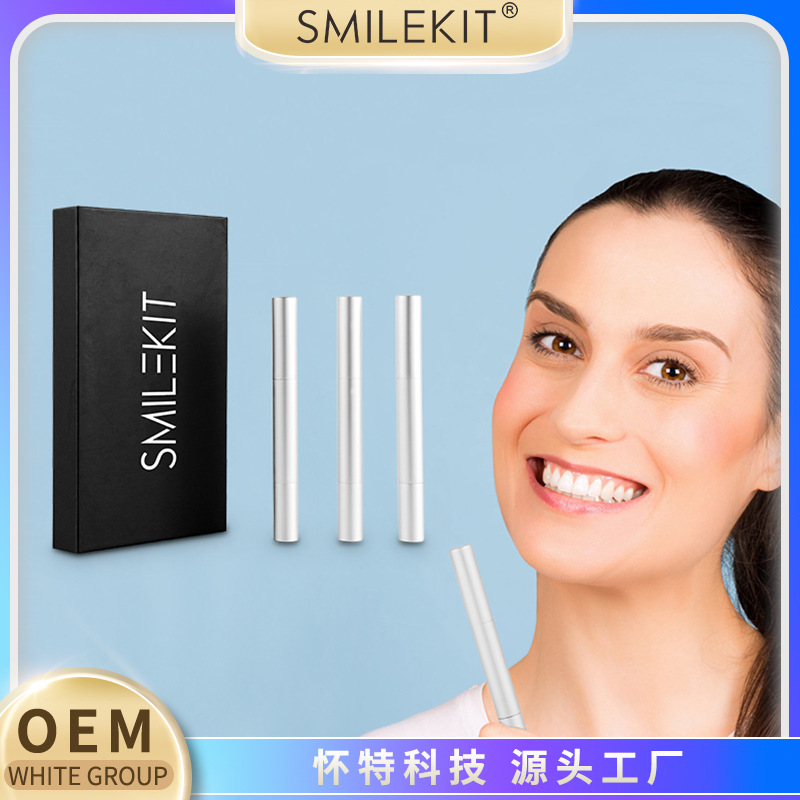 Smilekit adulto menta sabor dientes pluma suplemento dientes blanqueamiento traje