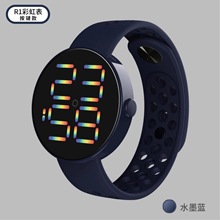 新款LED电子手表R1防水按键款显示时间大容量情侣学生时尚手腕环