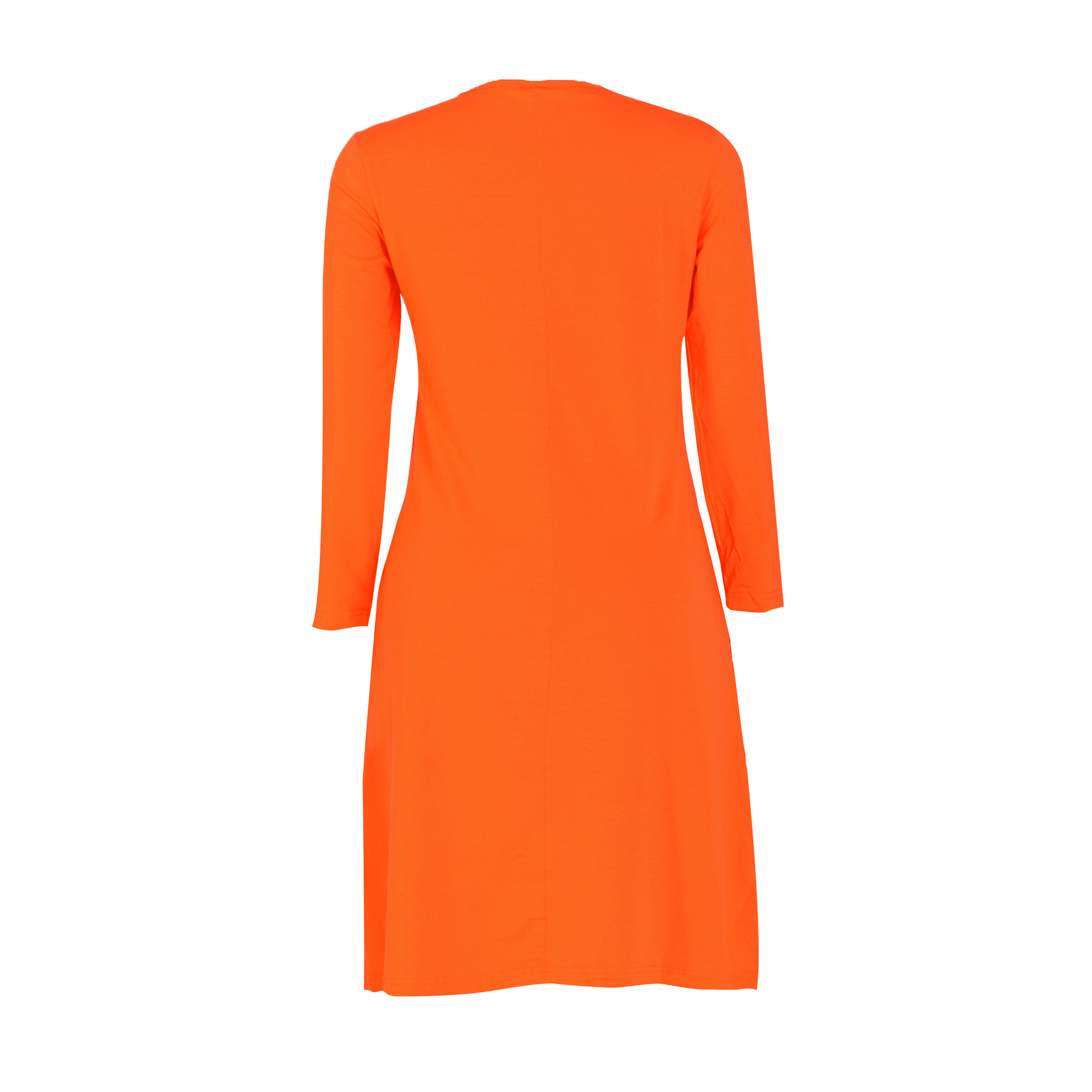 Women Clothing Dress Long Sleeve T-shirt Mid Solid Color Basic Summer Autumn