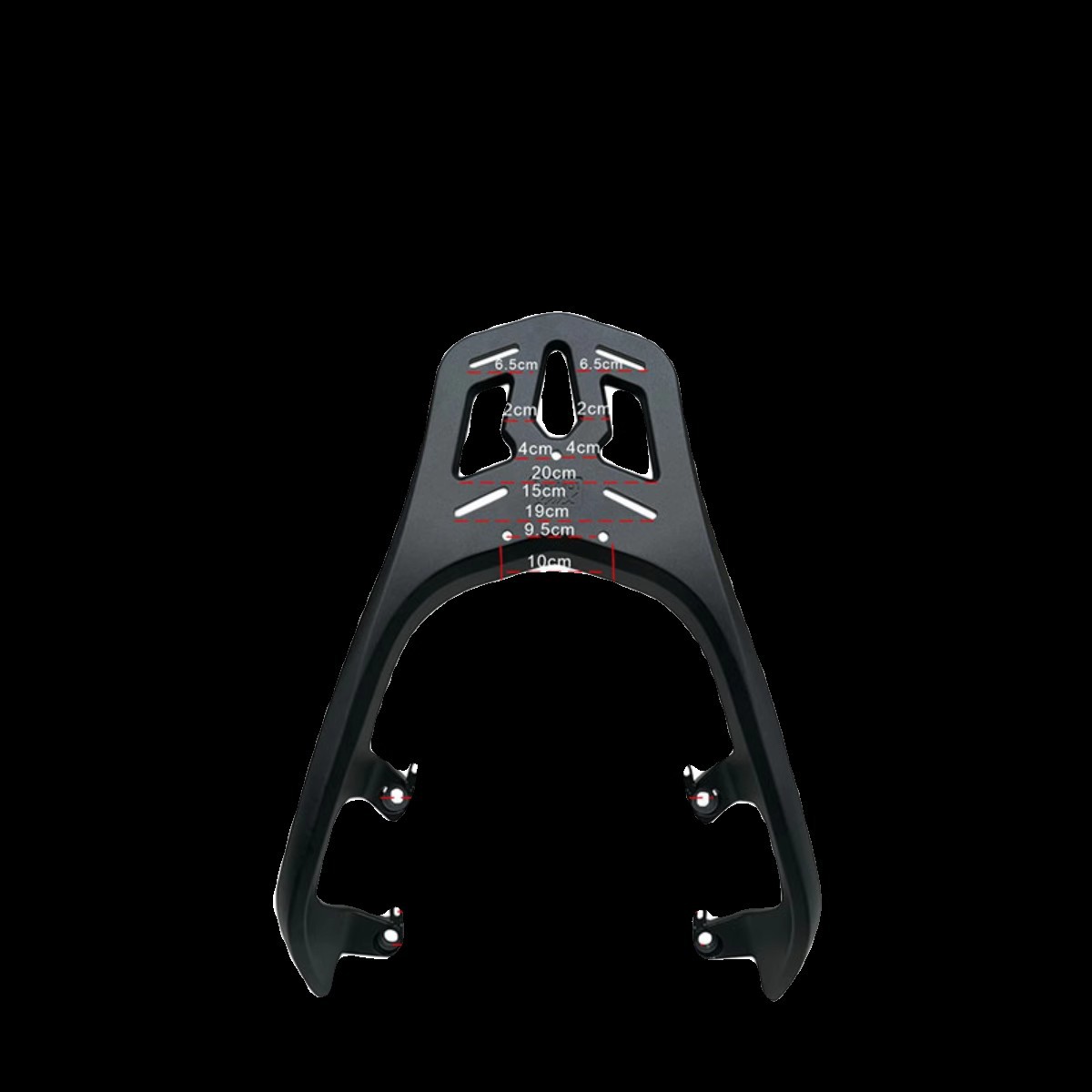 Adecuado para la motocicleta Yamaha XMAX300 aleación de aluminio reforzado engrosado estante trasero caja trasera soporte de ala trasera