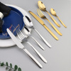 Golden mixing stick, spoon, tableware, set, simple and elegant design, 4 piece set