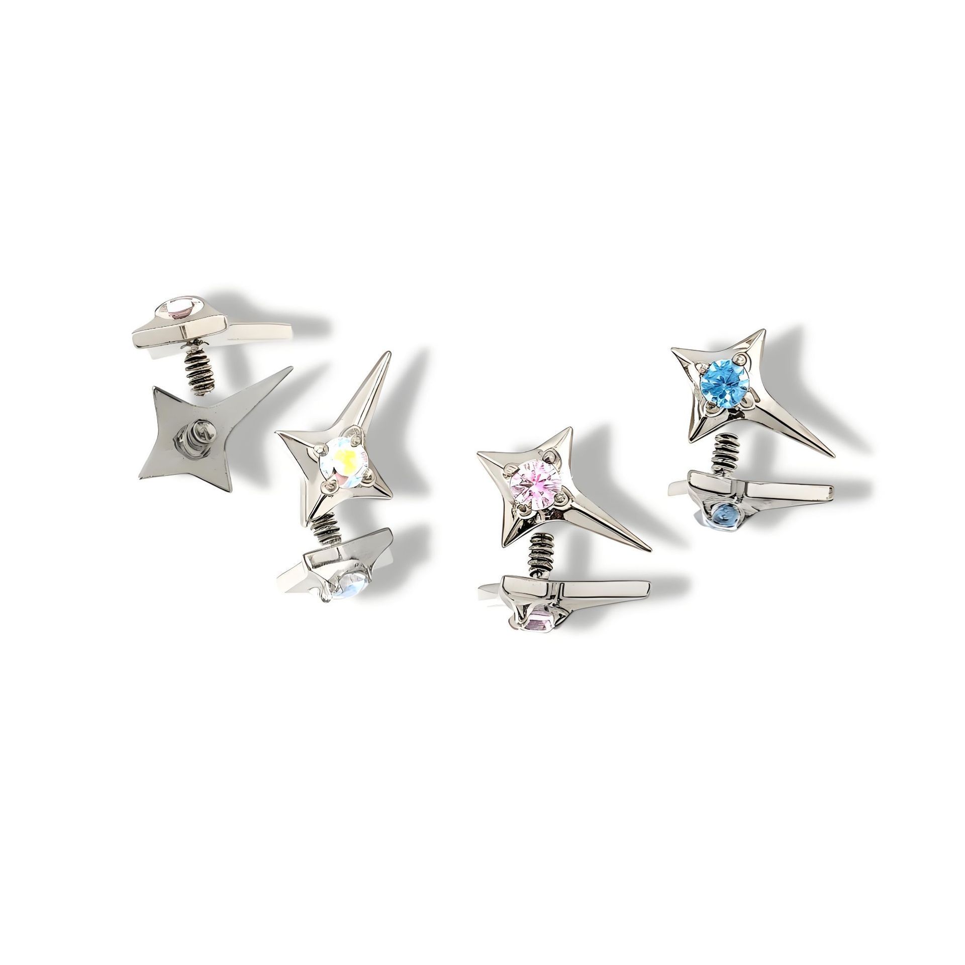 Labret stud lip piercing jewelry styling detail