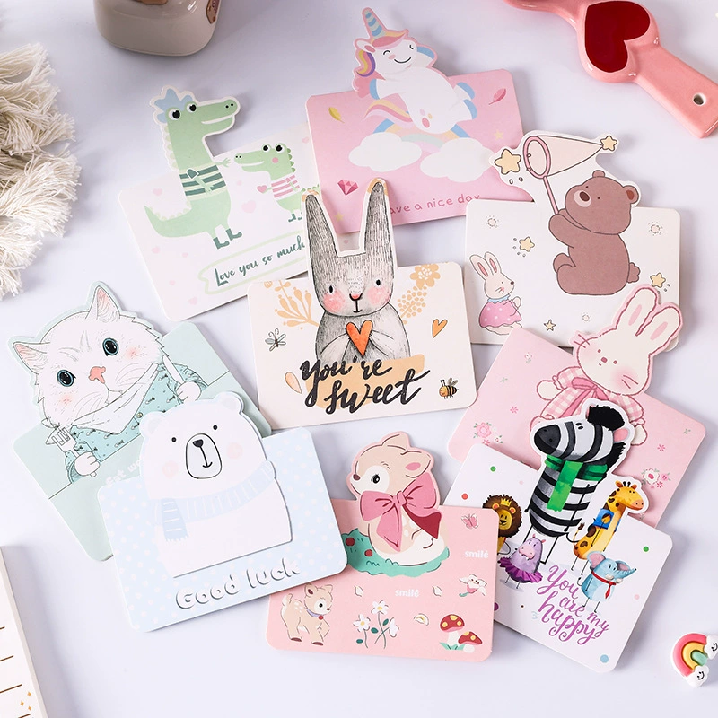 Мультяшные животные поздравительные открытки на день рождения День Святого Валентина цветочный магазин с подарками для детей праздник подарок карты оптом