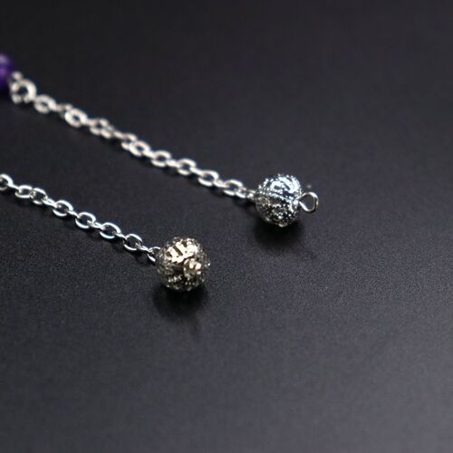 Cross-border colorful bead chain hollow bead pendulum chain lobster clasp pendulum pendant yoga jewelry accessories light chain