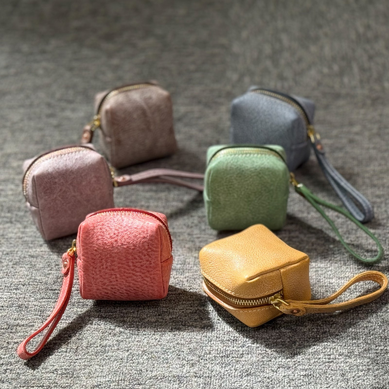 Headphone Bag Lipstick Bag Mbox Matte Wax Leather New Coin Purse Coin Storage Mini Handmade Pouch