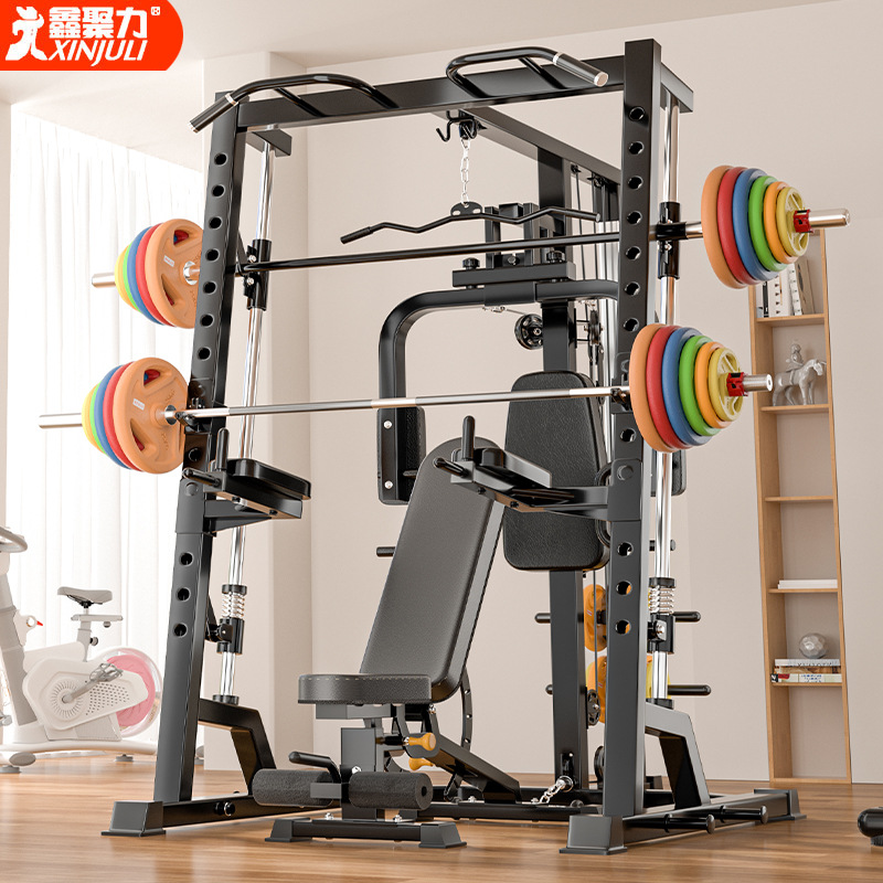 Equipo de entrenamiento integrado de Smith combinación multifuncional integrado empuje horizontal sentadillas de levantamiento de pesas pórtico