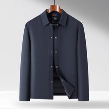 2025年冬季新款中年男士90鹅绒外套商务休闲翻领行政羽绒服男装