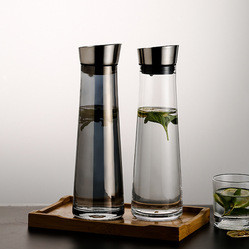 Hervidor frío resistente a altas temperaturas de vidrio para amarrar hervidor de agua frío de gran capacidad grueso a prueba de explosiones