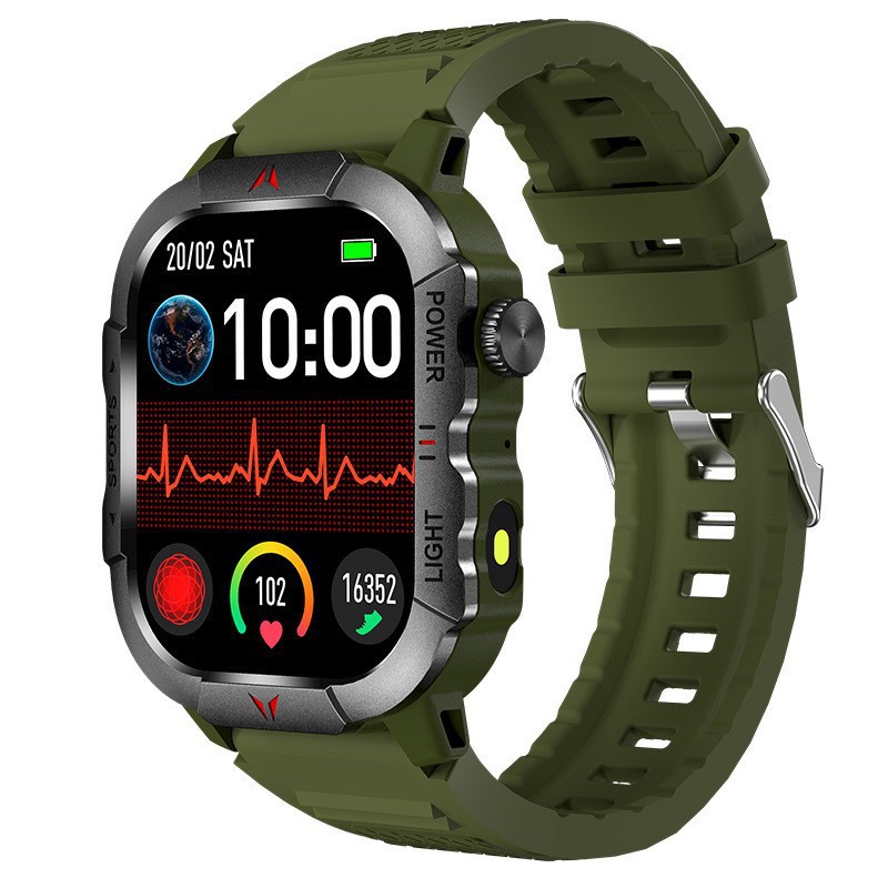 Large Screen Bluetooth Smartwatch 2.01' Waterproof Pedometer Heart Rate Monitor LED Light Outdoor Sports Tracker_voghion.com