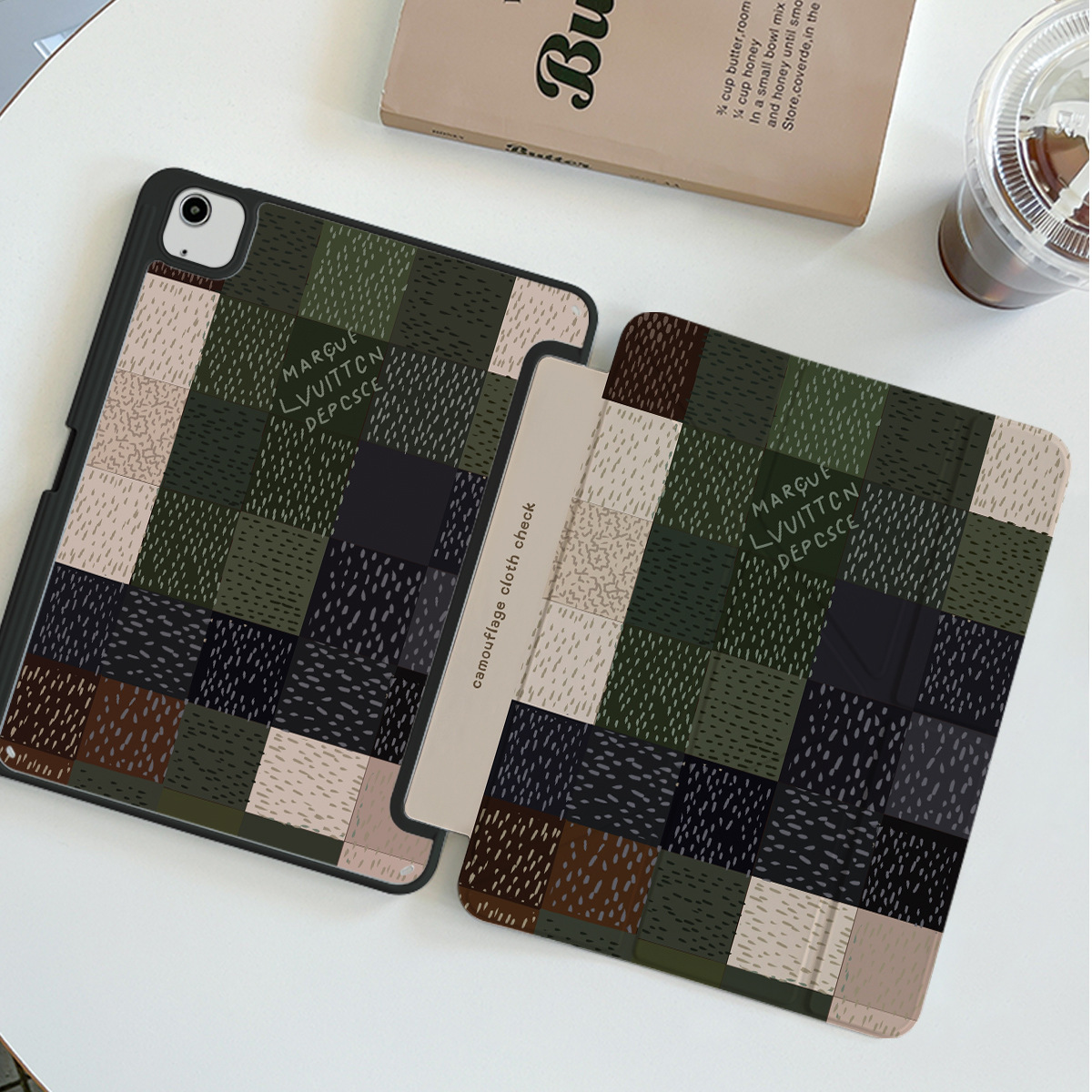 [3 Y fold] suitable for ipad9 protective cover 2024 new pro plaid mini anti-bending air7 men's simple