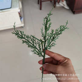 仿真植物 三叉柏叶 圣诞树圣诞圈圣诞工艺品装饰PE松枝大量批发