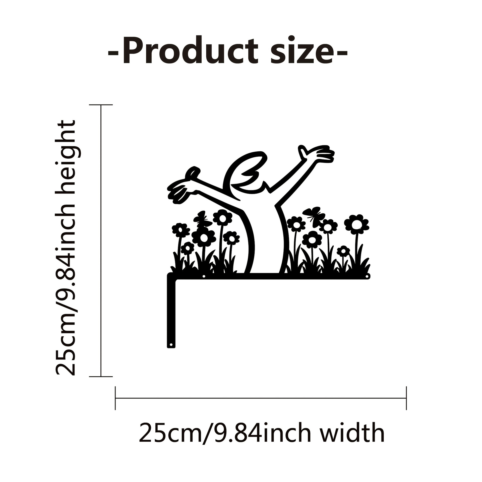 사람과 꽃 문 장식