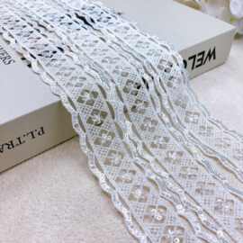 跨境编织棉线花边服装衣服裙子辅料DIY棉线刺绣镂空花边工厂