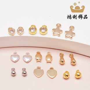14k��ɫ ��ʯ���� �����ˮ���Ʒ���diy�������βС����