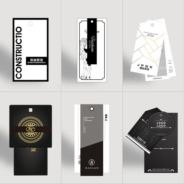 Clothing book white card tag customization women's clothing store…