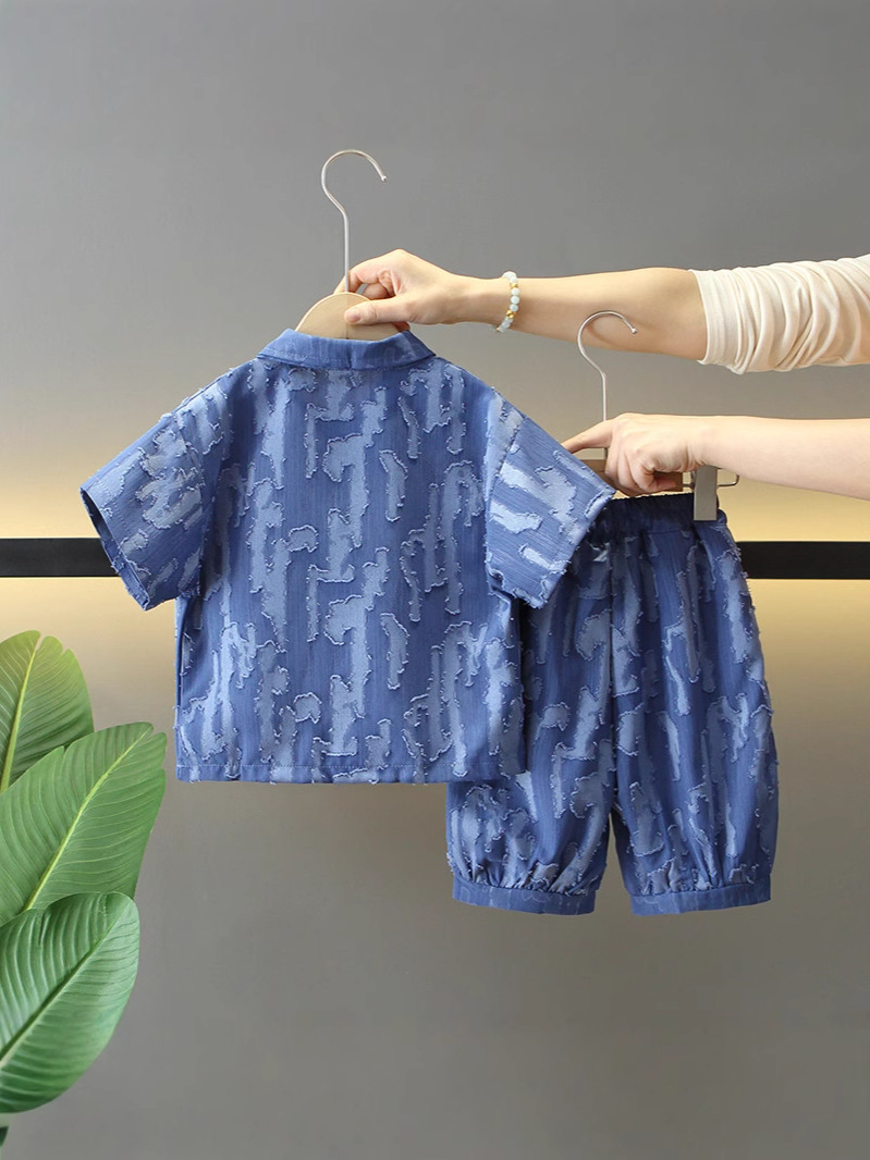 Conjunto de Verano para Niños 8079, Estilo 2026, Conjunto de Dos Piezas Elegante para Niños, Ropa de Verano Informal y Ligera para Bebés, Tendencia