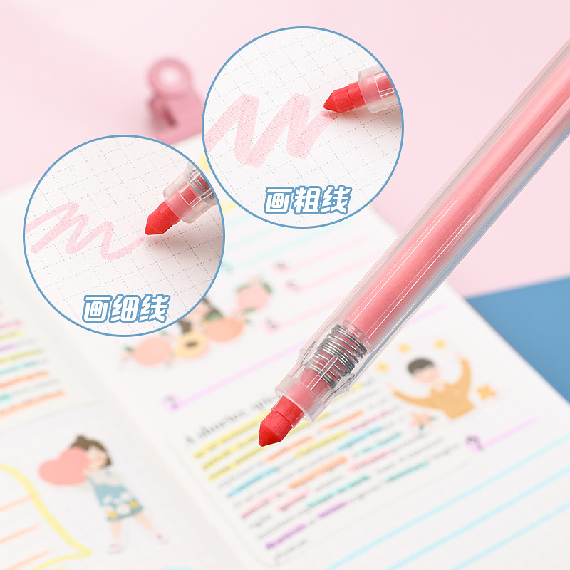 Resalte pluma prensa estilo diario pluma marca nota pluma marca de color clave estudiante papelería color pluma traje