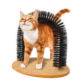 宠物玩具猫拱门 purrfect 猫刷蹭毛抓痒玩具拱门蹭毛器跨境可代发