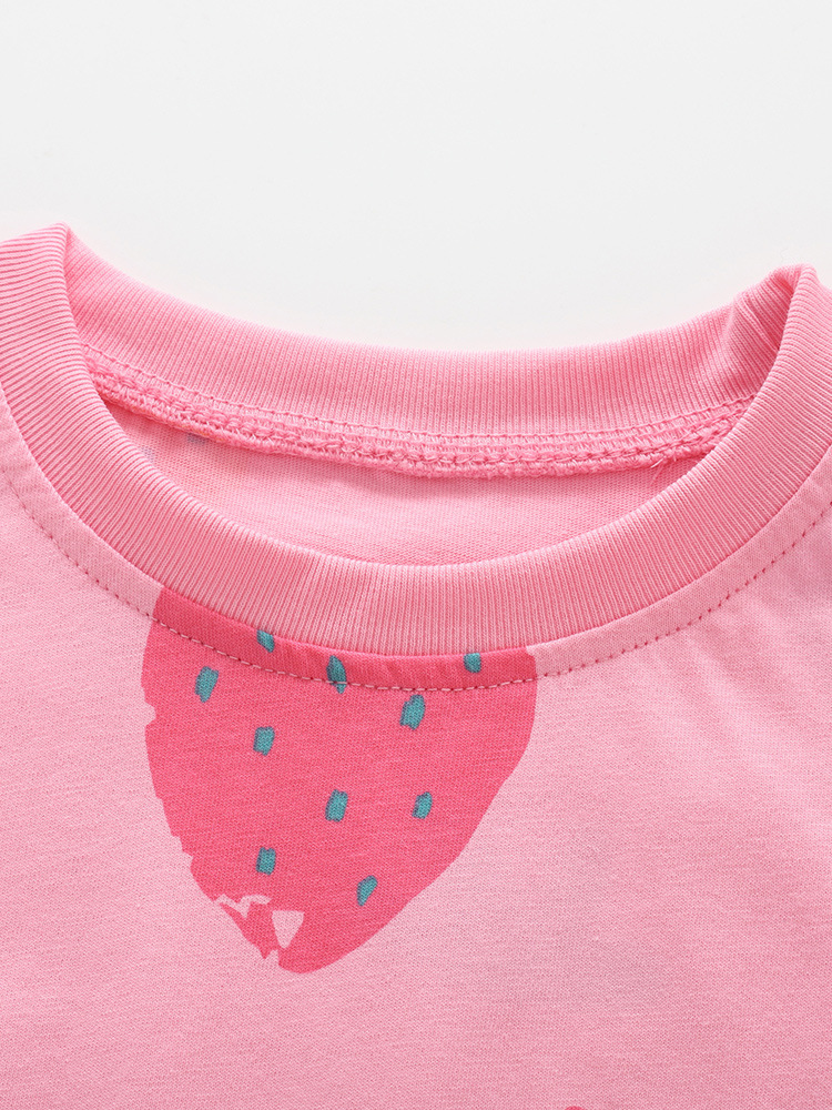 Trajes de niñas malwee transfronterizos de verano nuevos niños europeos y estadounidenses lindos niñas de cuello redondo manga corta dos piezas
