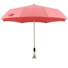 貓頭傘柄黑膠PVC膠防曬傘頭 女折疊晴雨兩用太陽傘遮陽傘防紫外線