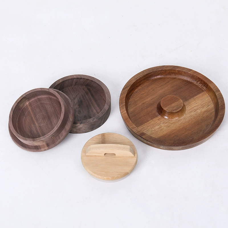 Деревянная изоляционная Подставка для хранения Стеклянная банка герметичная деревянная крышка кружка бамбуковая чашка крышка из дерева крышка чашки