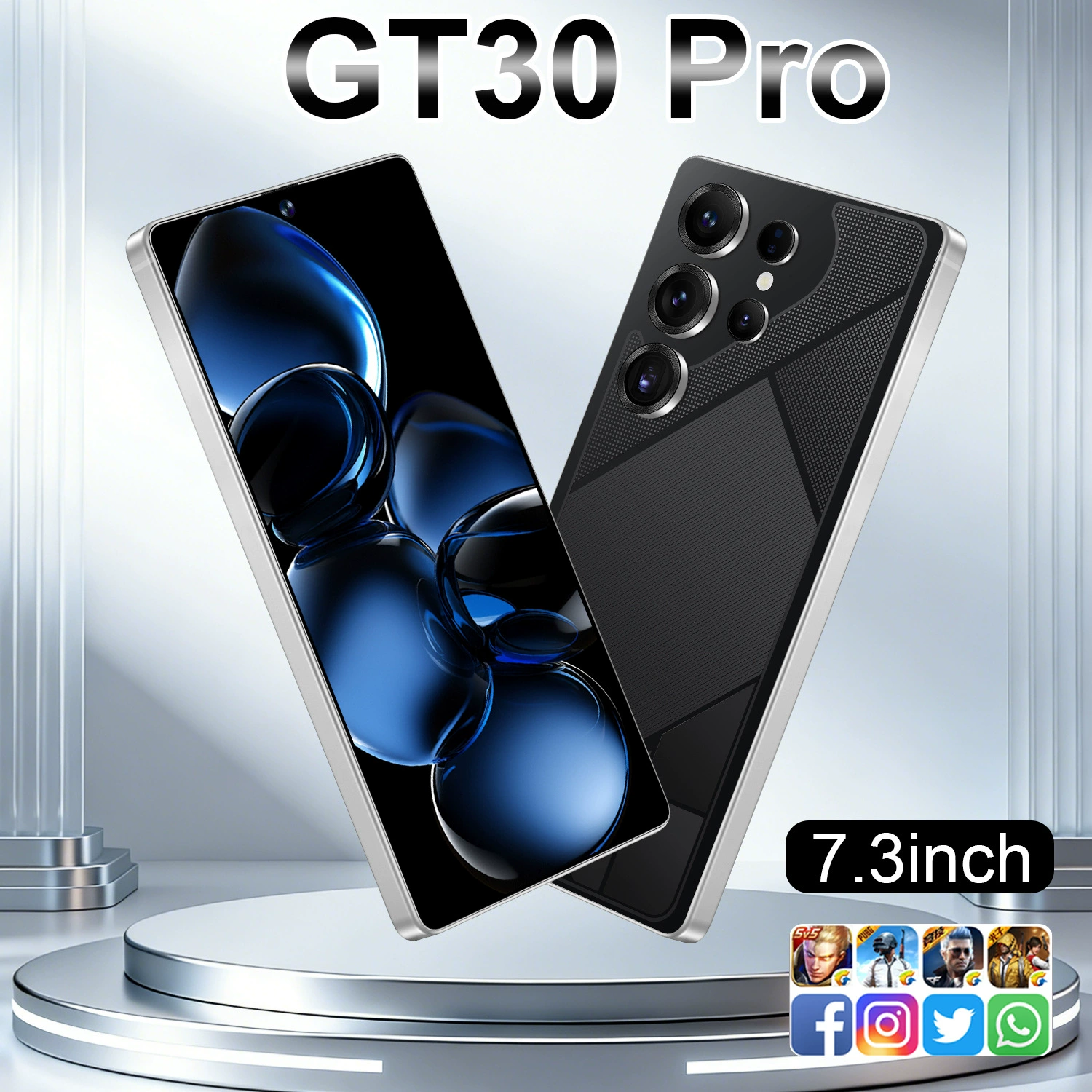Смартфон GT30Pro, Android 14, 7,3″ сенсорный экран, 6800 мАч, 16 ГБ + 1 ТБ