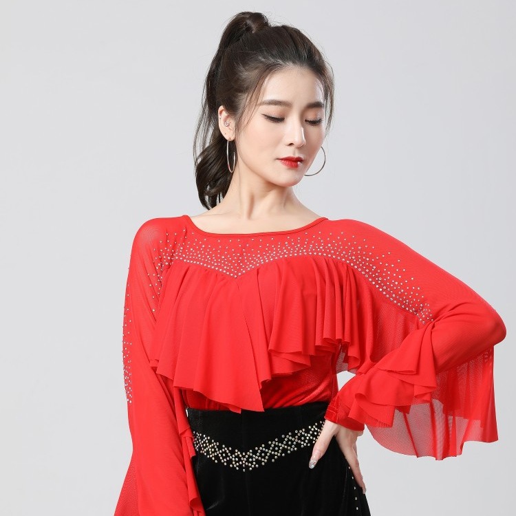 8311-1 Bright Diamond Velvet Top Jitterba Square Dance Team Performance Wear