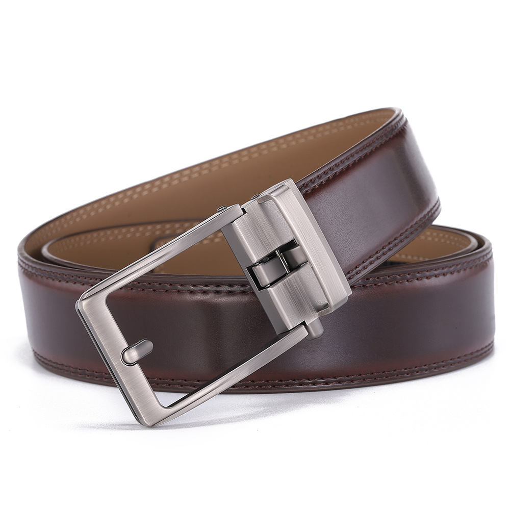 In Stock Cowhide Wholesale Fashion Men's Casual Genuine Leather Waist Belt Cross-Border 2025 New Model_voghion.com