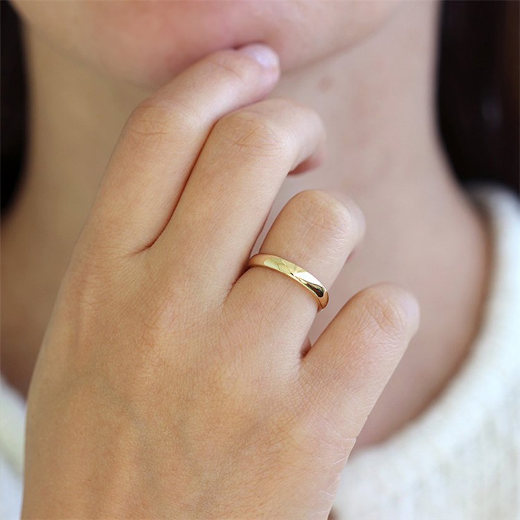 Rings Classification PVD Coated 14K Gold Real Gold Plated Geometric Stainless Steel Simple Style Waterproof Non Tarnish Rings