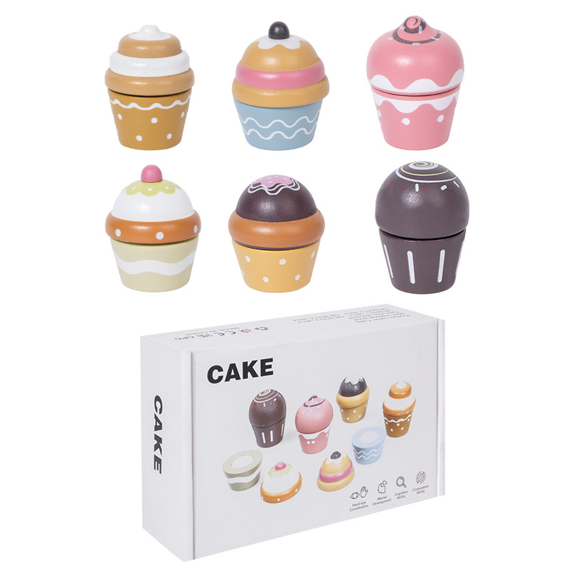 Juguetes transfronterizos CE / CPC de madera para niños en casa tienda de helados de frutas juguetes de helado