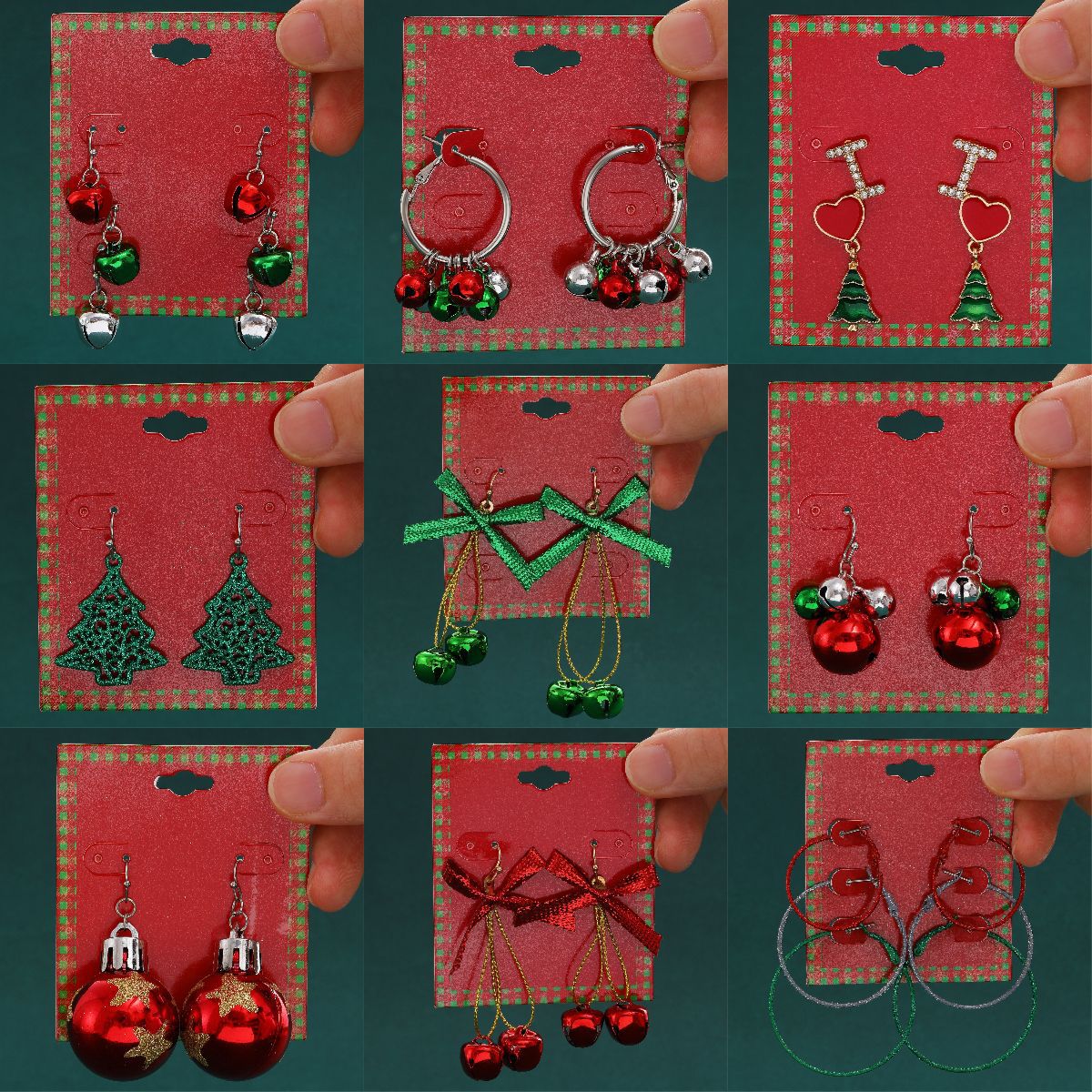 Christmas Ornaments, Creative Christmas Tree Earrings, Simple Snowman Bell Earrings for Women, Cross-Border Festive Holiday Accessories