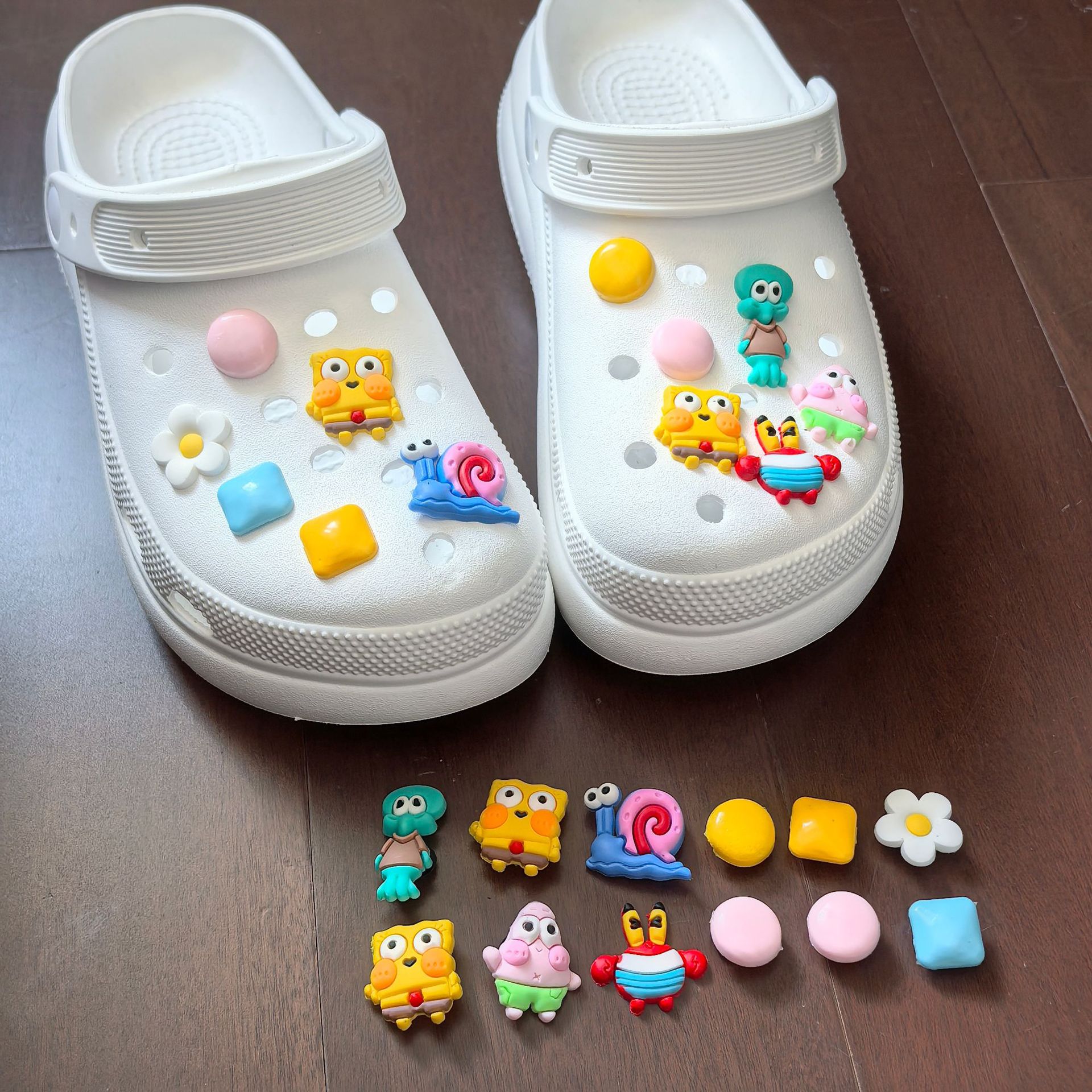Nezha 多用途 DIY アクセサリー装飾取り外し可能な下駄バックル靴の花