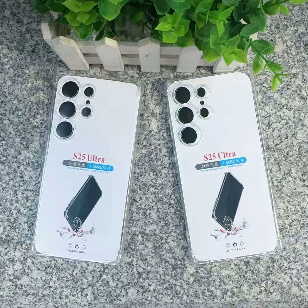 Подходящий для Samsung S25 EDGE прозрачный TPU мягкий чехол четыре уголка подушка воздуха анти-падение TPU материал мелкие отверстия прозрачная водонепроницаемая крышка