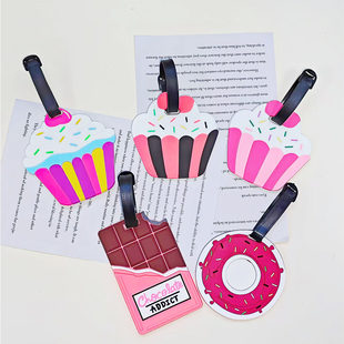 Luggage tag, donut PVC, protective small suitcase, new collection