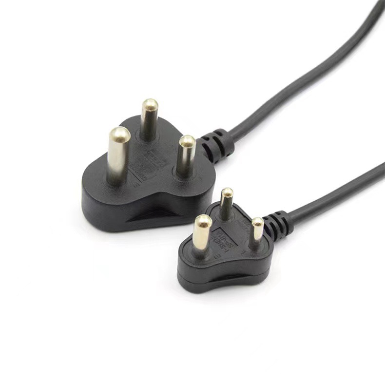 厂家供应大南非小南非插头电源线泰国烟斗插大功率工业插头电源线