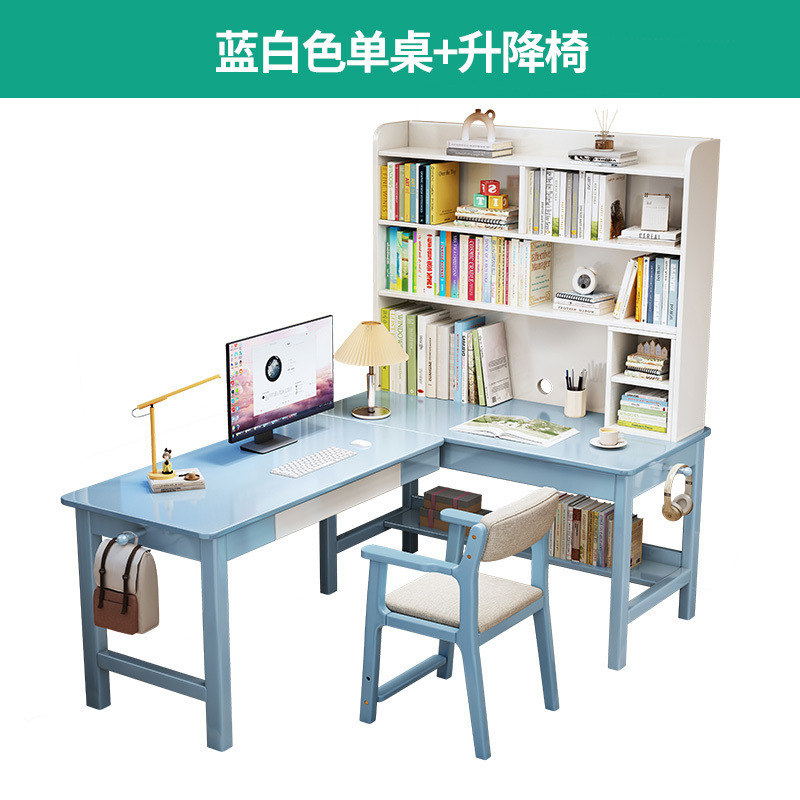 블루 싱글 테이블 + 리프트 의자 [친환경 무취 페인트]