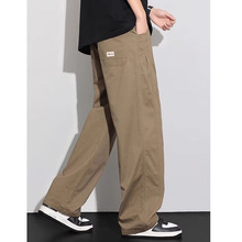2026春夏季新款欧美日韩港卡其纯棉宽松直筒仿牛仔休闲裤男pants