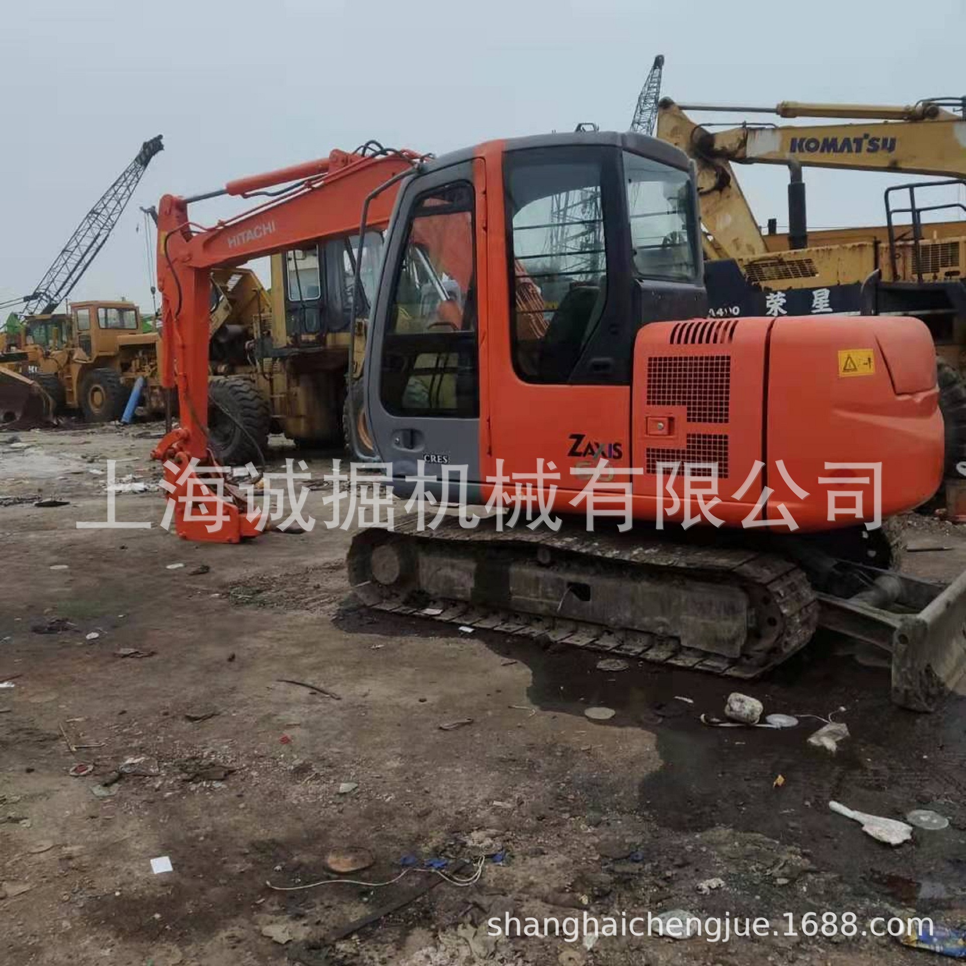 二手钩机带破碎锤HITACHI日立二手挖掘机 日立ZX60二手挖掘机