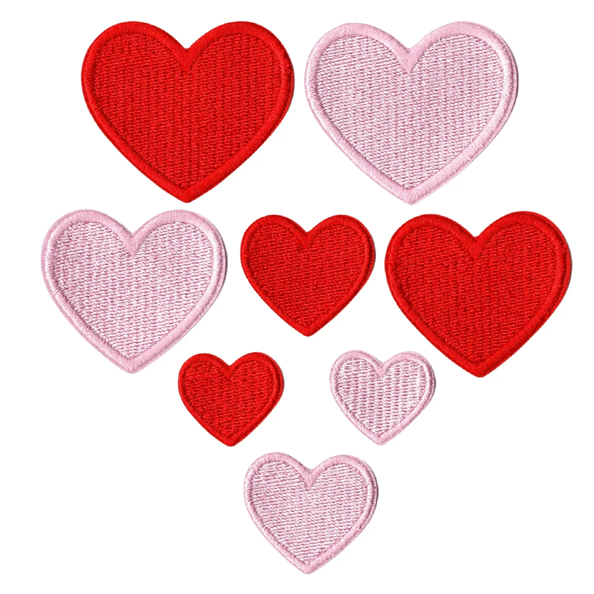 源头工厂 新款 卡通爱心熨烫贴绣花章 鞋服箱包帽子DI Y补丁布贴