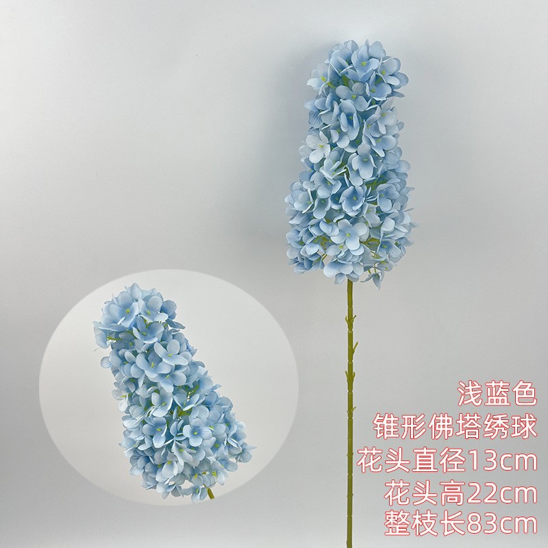 Flor azul cielo flor de bodas flor de seda flor de bodas flor de decoración de flor de vestíbulo flor de techo suave