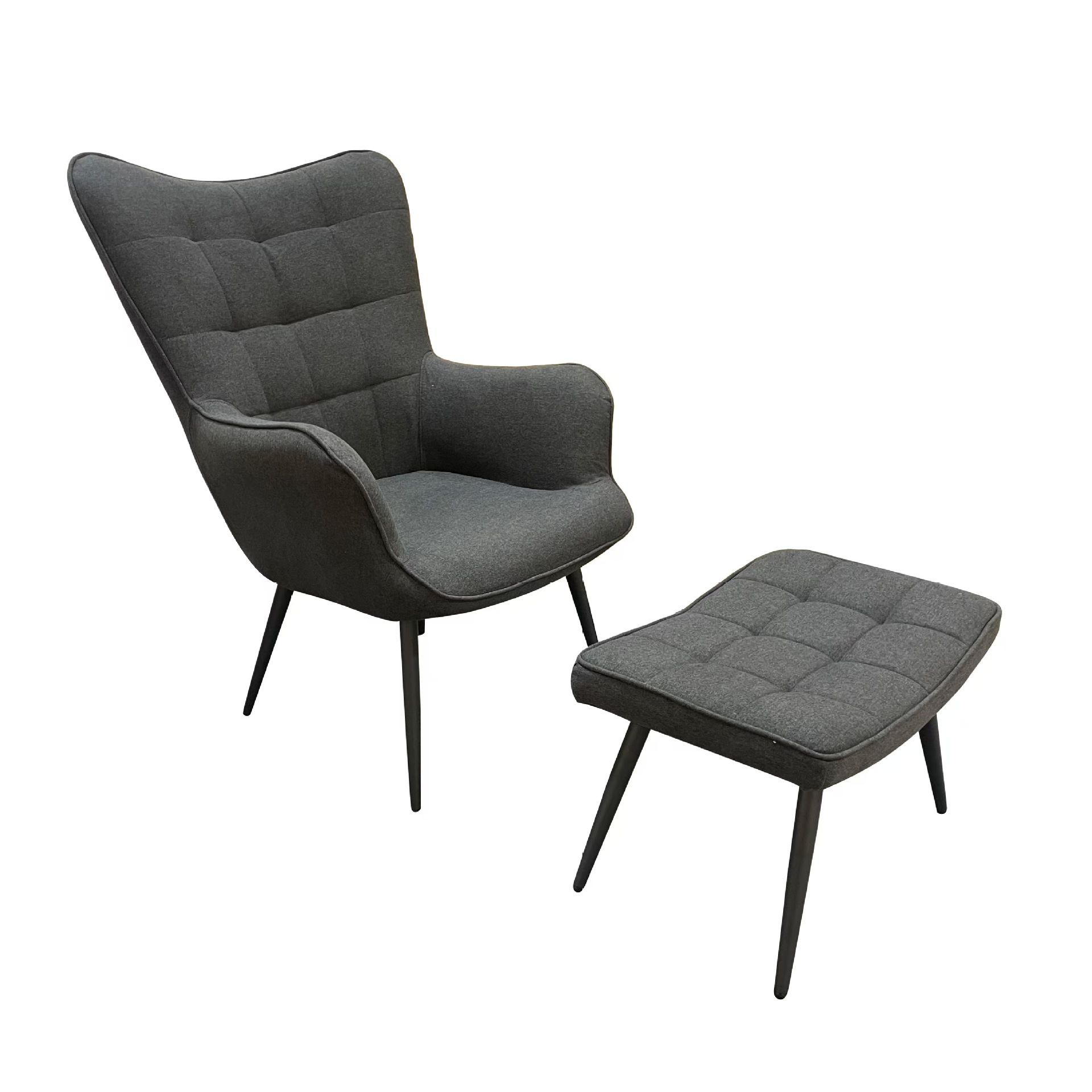 블랙 벨벳 싱글 의자