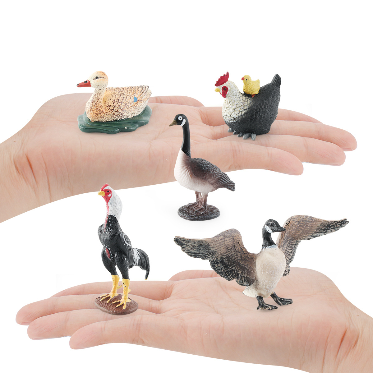 Simulación madre pato pollo gallina pollo Canadá ganso granja aves de corral pollo pato ganso modelo animal decoración exportación
