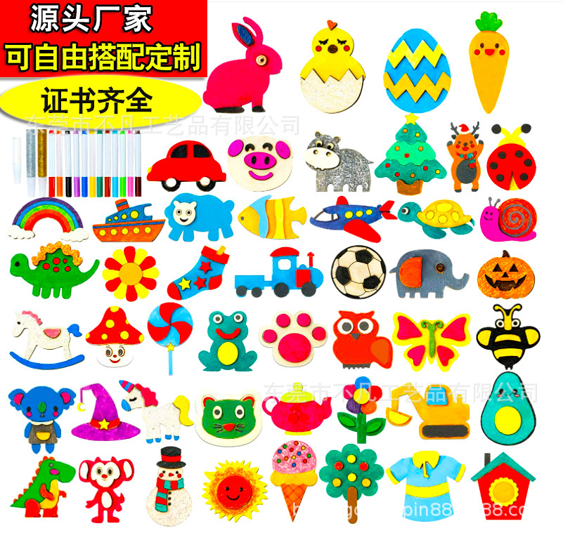 Imanes de Refrigerador Magnéticos, Manualidades para Niños, Regalos de Pintura Hechos a Mano, Imanes de Refrigerador de Madera Estéreo Magnéticos Suaves, Imán de Madera