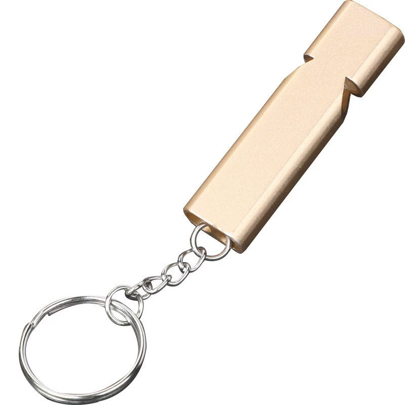 Двухтрубный свисток, плоский свисток из алюминиевого сплава, оборудование для улицы, незаменимый спасательный свисток для выживания, спасательный свисток для тренировки птиц, свисток для землетрясения