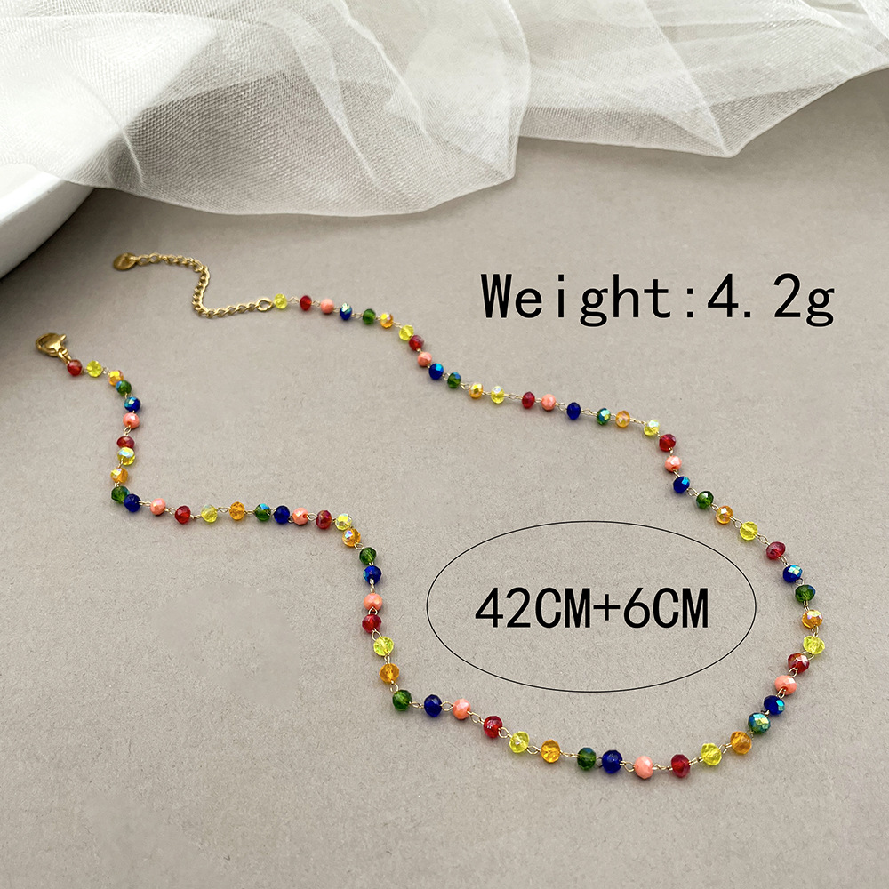 Simple Style Geometric Stainless Steel Tassel Plating Chain Necklace 1 Piece