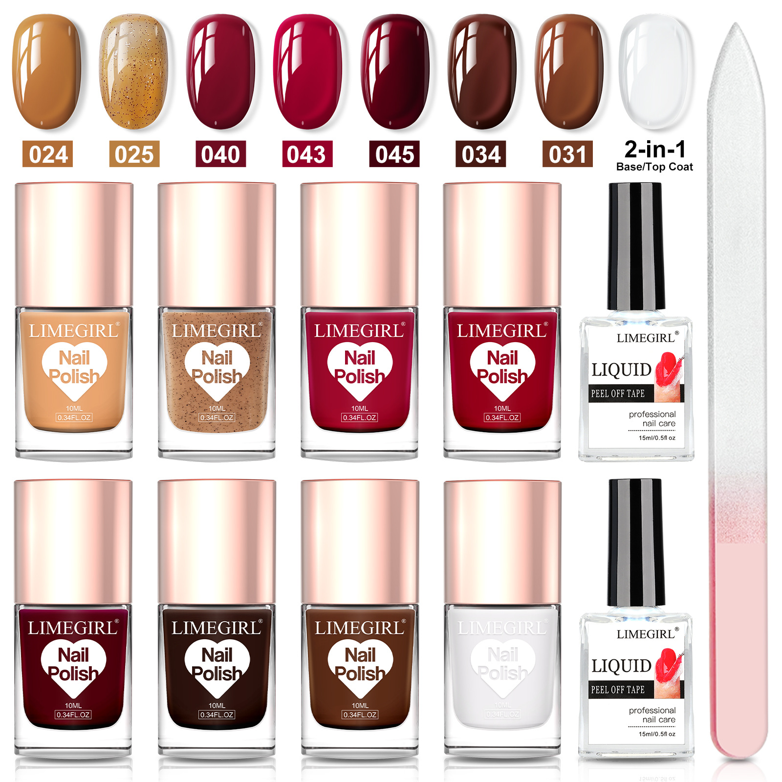 2025 nuevo salón de uñas transfronterizo especial color nude juego de pegamento de esmalte de uñas blanco esmalte de uñas rosa sin tostado duradero