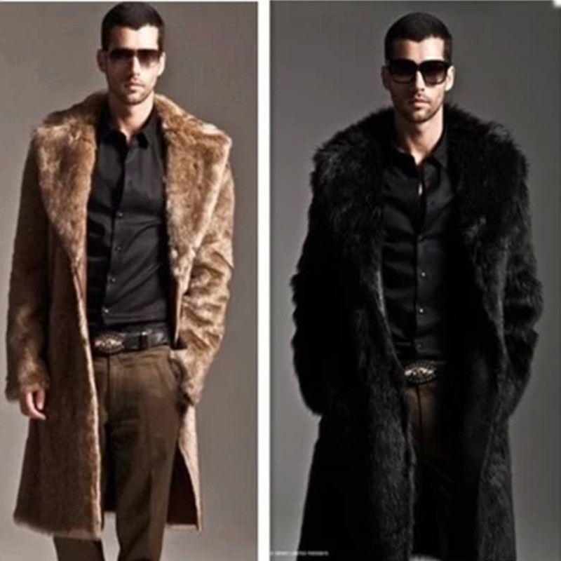 Europe and the United States Amazon cross-border supply 2025 autumn and winter fur coat men's long artificial wool warm fur coat